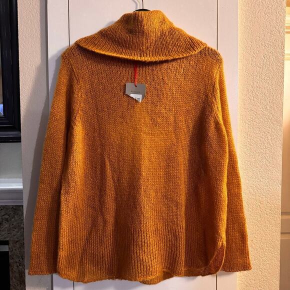 NWT Wooden Ships Paola Buendia Cowl Neck Mohair Wool Blend Sweater Small Yellow - Picture 2 of 5